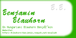 benjamin blauhorn business card